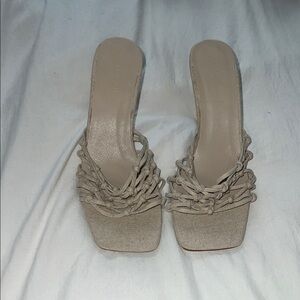 Billini shore heels in wheat linen